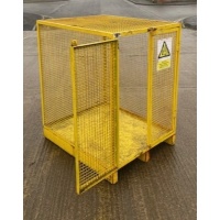 Used Yellow Lockable Wire Mesh Stillage