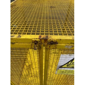 Used Yellow Lockable Wire Mesh Stillage