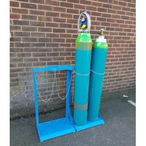 Two Gas Cylinder Storage Racks Joined at Sides