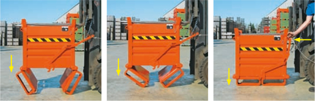 picture of drop bottom opening skip opoening and closing system
